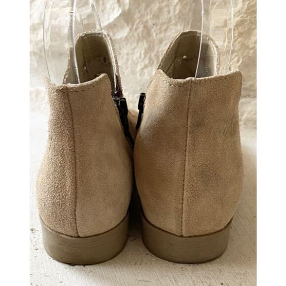 Coolway Tan Nelia Perforated Leather Side Zip Peep Toe Shoes Size 41/US 10 - Picture 2 of 5